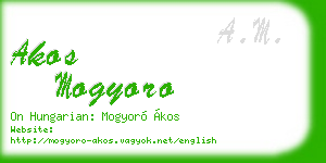 akos mogyoro business card