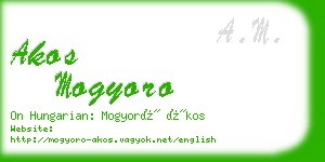 akos mogyoro business card